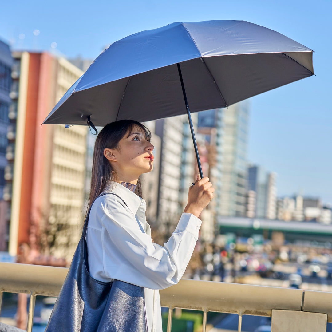 2WAY HEATBLOCK Aluminum Silver | 100%遮光・シルバー遮熱 日傘 晴雨兼用 2通りにたためる