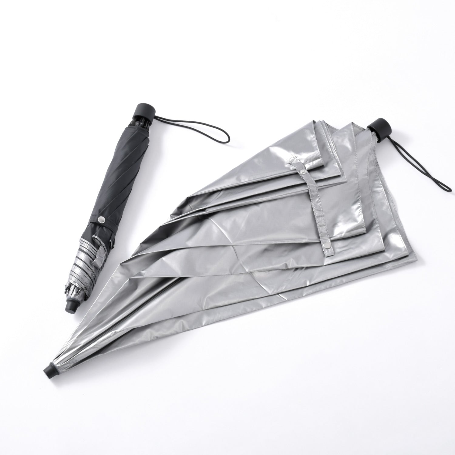 2WAY Aluminum Silver｜たたまずにしまえる耐風15m/s・遮光率100%の