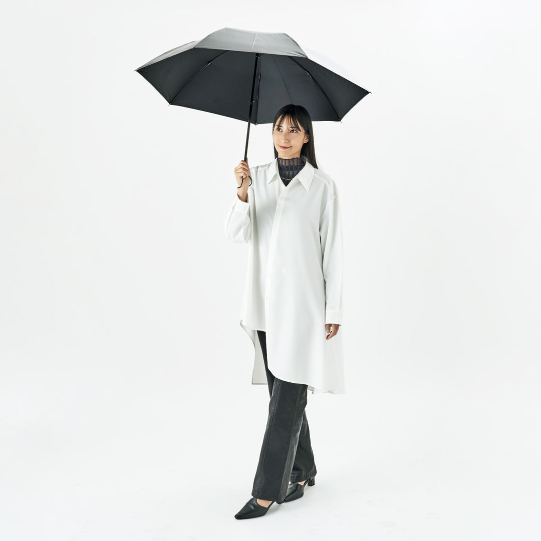 2WAY HEATBLOCK Aluminum Silver | 100%遮光・シルバー遮熱 日傘 晴雨兼用 2通りにたためる
