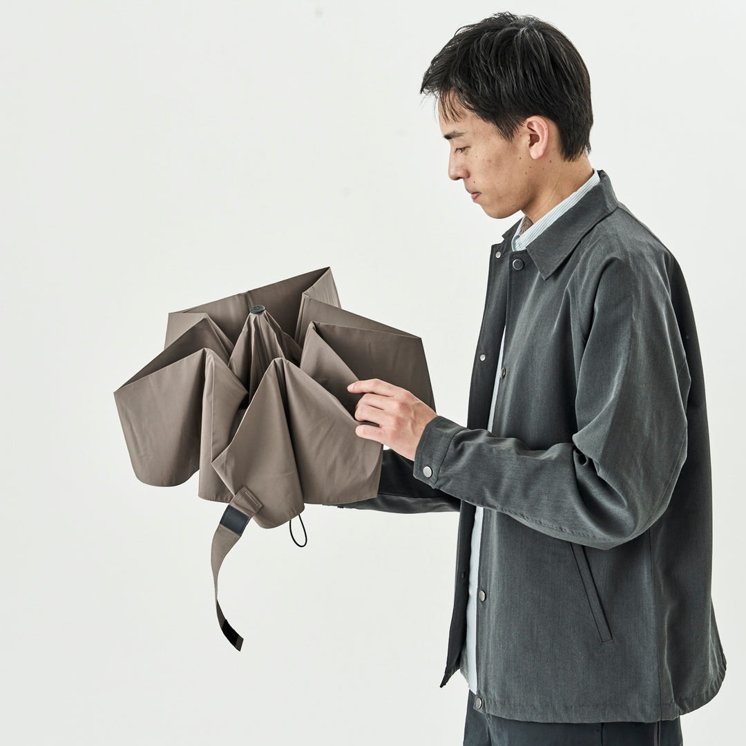 TOUGHNESS（タフネス）秒速プリーツ｜ 100%遮光・遮熱 たたみやすい折りたたみ傘 晴雨兼用