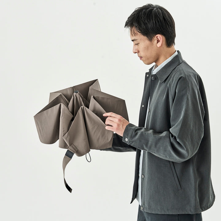 TOUGHNESS（タフネス）秒速プリーツ｜ 100%遮光・遮熱 たたみやすい折りたたみ傘 晴雨兼用