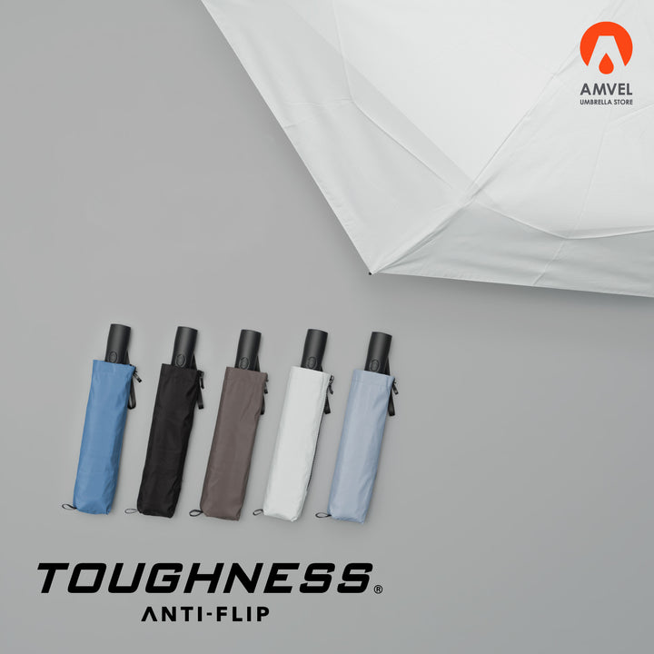 【予約商品】TOUGHNESS ANTI-FLIP | 裏返らない自動開閉傘 形状記憶 100%遮光・遮熱 日傘 晴雨兼用