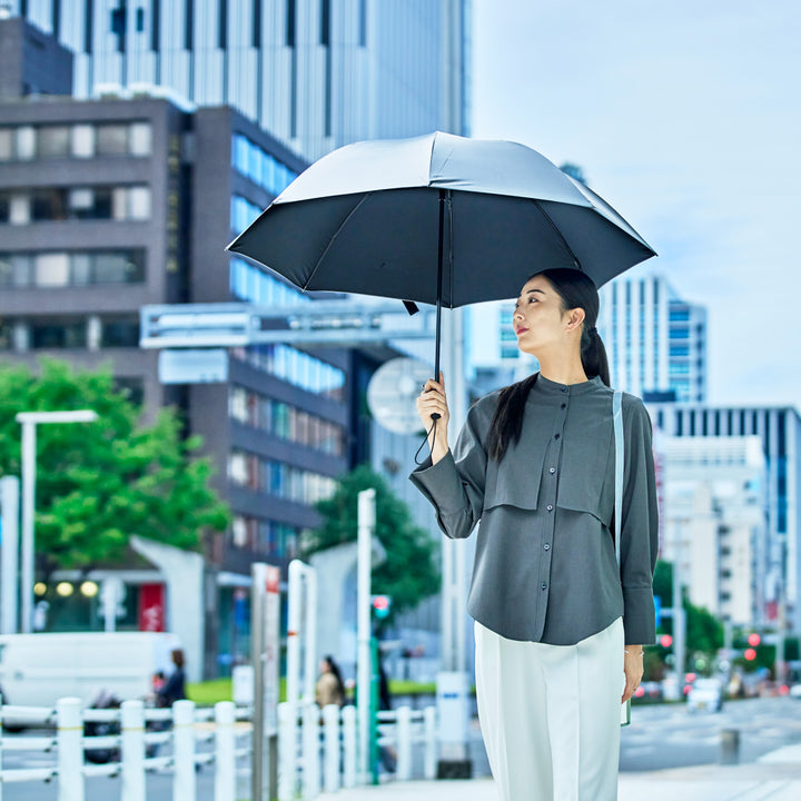 KALCT HEATBLOCK Aluminum Silver（カルクト）｜ 100%遮光・シルバー遮熱 軽量 日傘 晴雨兼用 長傘