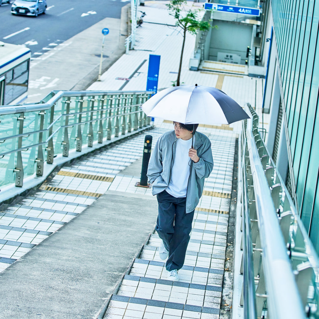 KALCT HEATBLOCK Aluminum Silver（カルクト）｜ 100%遮光・シルバー遮熱 軽量 日傘 晴雨兼用 長傘