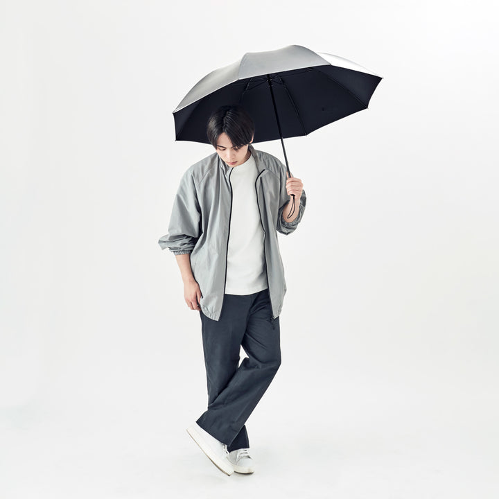 KALCT HEATBLOCK Aluminum Silver（カルクト）｜ 100%遮光・シルバー遮熱 軽量 日傘 晴雨兼用 長傘