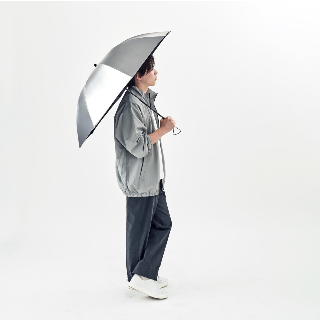 KALCT HEATBLOCK Aluminum Silver（カルクト）｜ 100%遮光・シルバー遮熱 軽量 日傘 晴雨兼用 長傘