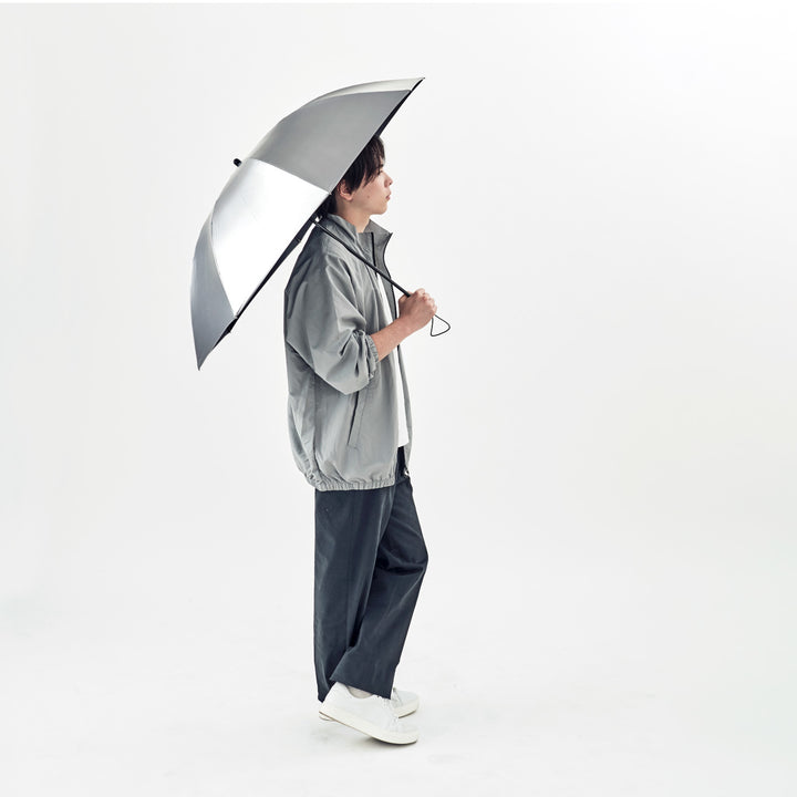 KALCT HEATBLOCK Aluminum Silver（カルクト）｜ 100%遮光・シルバー遮熱 軽量 日傘 晴雨兼用 長傘