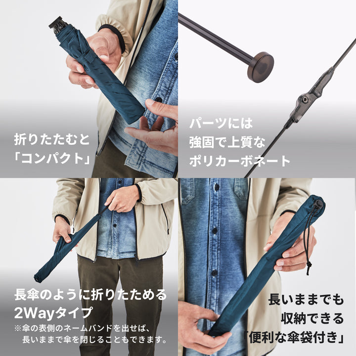 pentagon67 | 世界最軽量級67gの折りたたみ傘 耐風カーボンファイバー 撥水