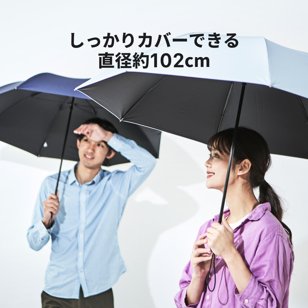 HEATBLOCK KALCT | 100% Light and Heat Blocking, Lightweight Parasol, Long Umbrella for Sun and Rain