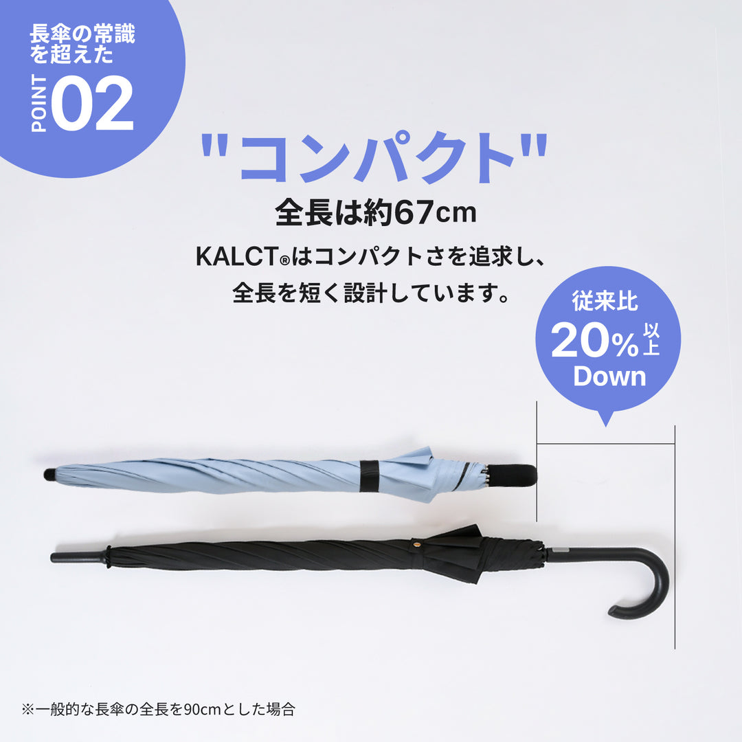 HEATBLOCK KALCT | 100% Light and Heat Blocking, Lightweight Parasol, Long Umbrella for Sun and Rain