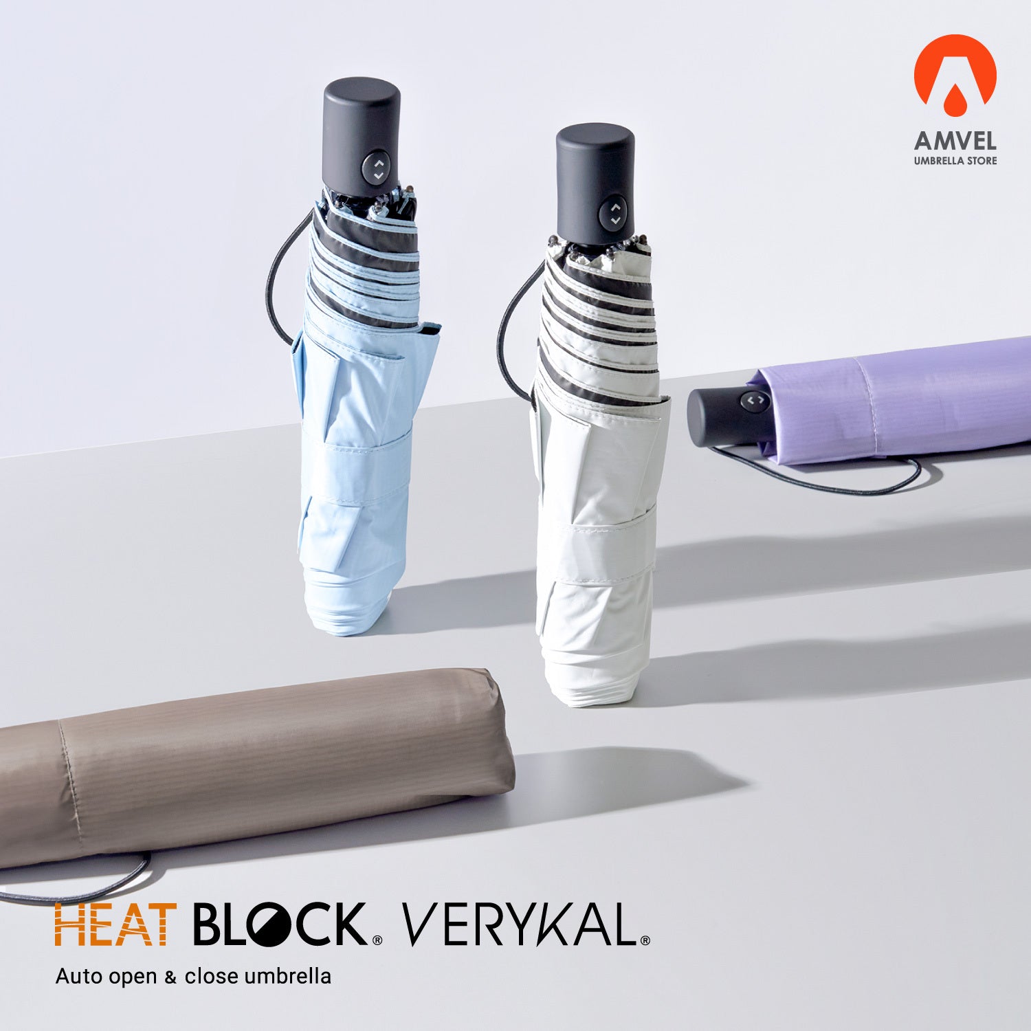 HEATBLOCK VERYKAL（ベリカル）｜100%遮光・遮熱 軽量 自動開閉 日傘