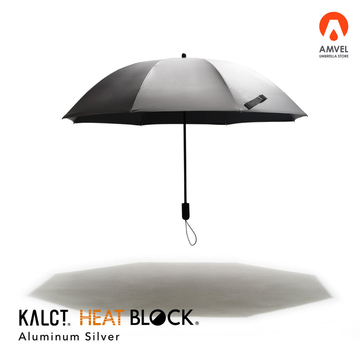 KALCT HEATBLOCK Aluminum Silver（カルクト）｜ 100%遮光・シルバー遮熱 軽量 日傘 晴雨兼用 長傘