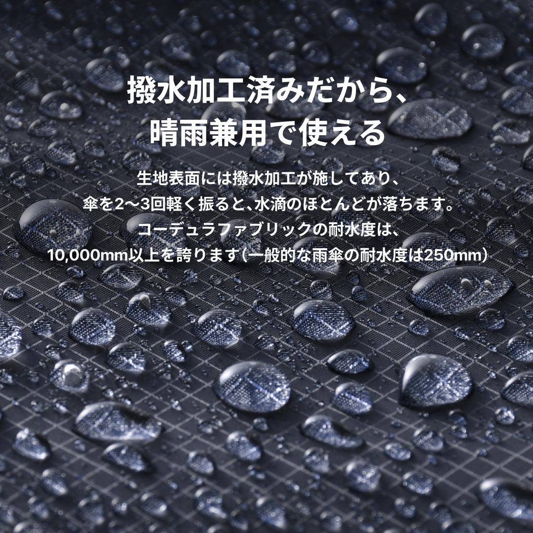 HEATBLOCK Lightweight folding｜ 100%遮光・遮熱 コーデュラファブリック使用 軽量 日傘 晴雨兼用 折りたたみ傘