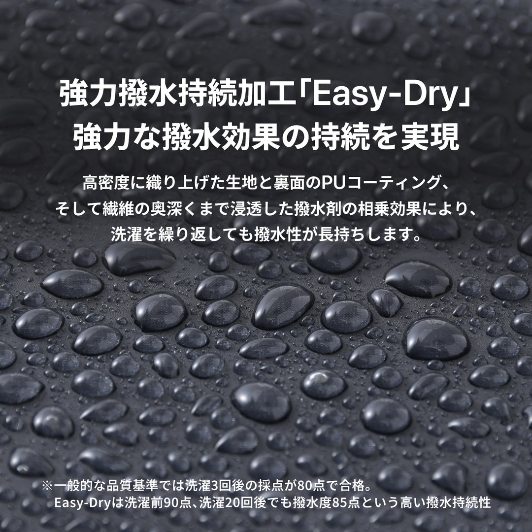 TOUGHNESS | 100%遮光・遮熱 108km/hの風に耐える最強の折りたたみ傘 大判8本骨