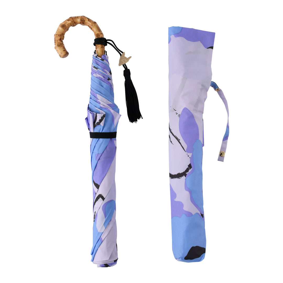 Saison Tourne | Slim, Lightweight Folding Umbrella with Bamboo Handle