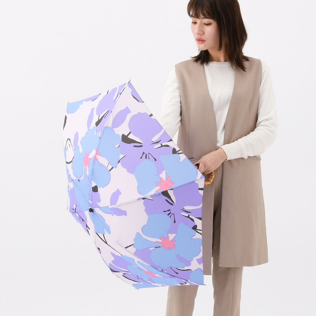 Saison Tourne | Slim, Lightweight Folding Umbrella with Bamboo Handle