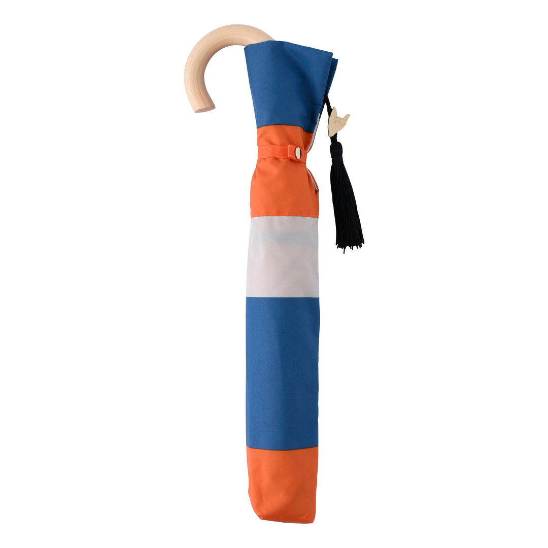 Saison Tourne | Slim, Lightweight Folding Umbrella with Wooden Handle