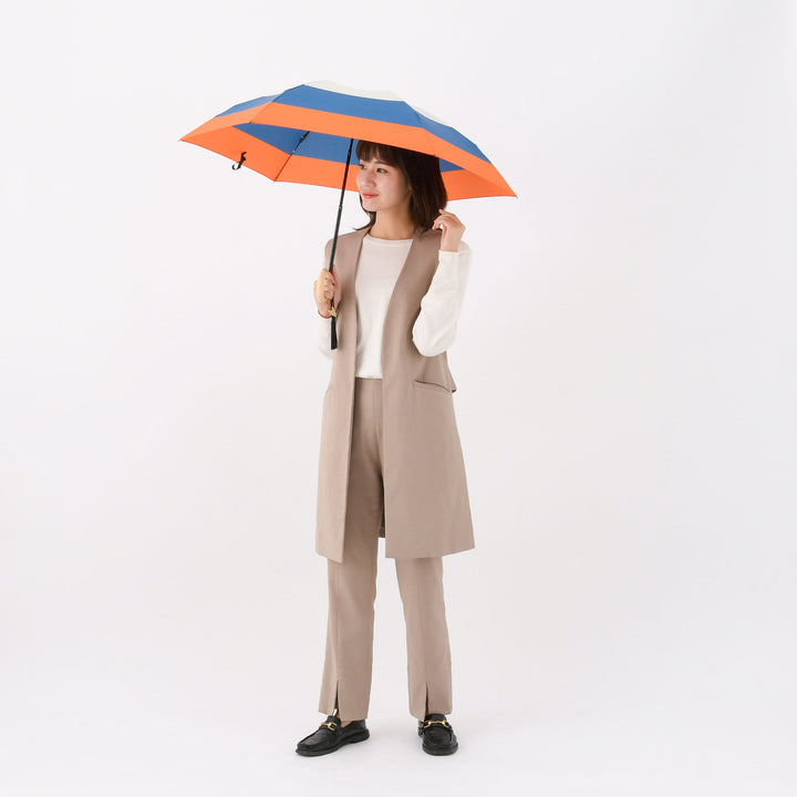 Saison Tourne | Slim, Lightweight Folding Umbrella with Wooden Handle