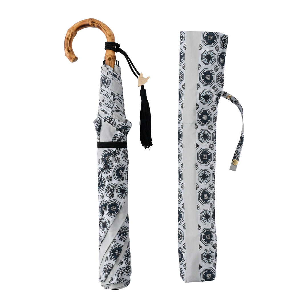 Saison Tourne | Slim, Lightweight Folding Umbrella with Bamboo Handle