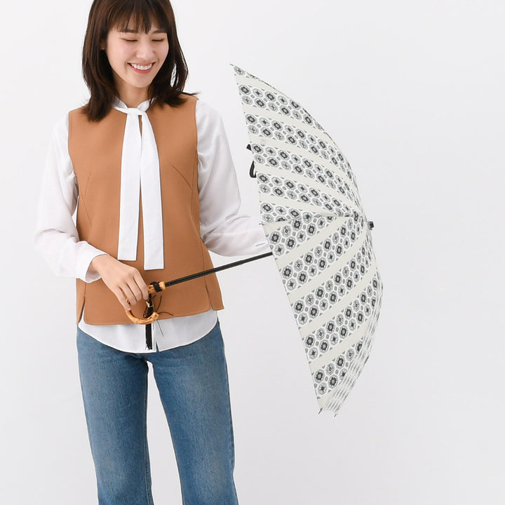 Saison Tourne | Slim, Lightweight Folding Umbrella with Bamboo Handle